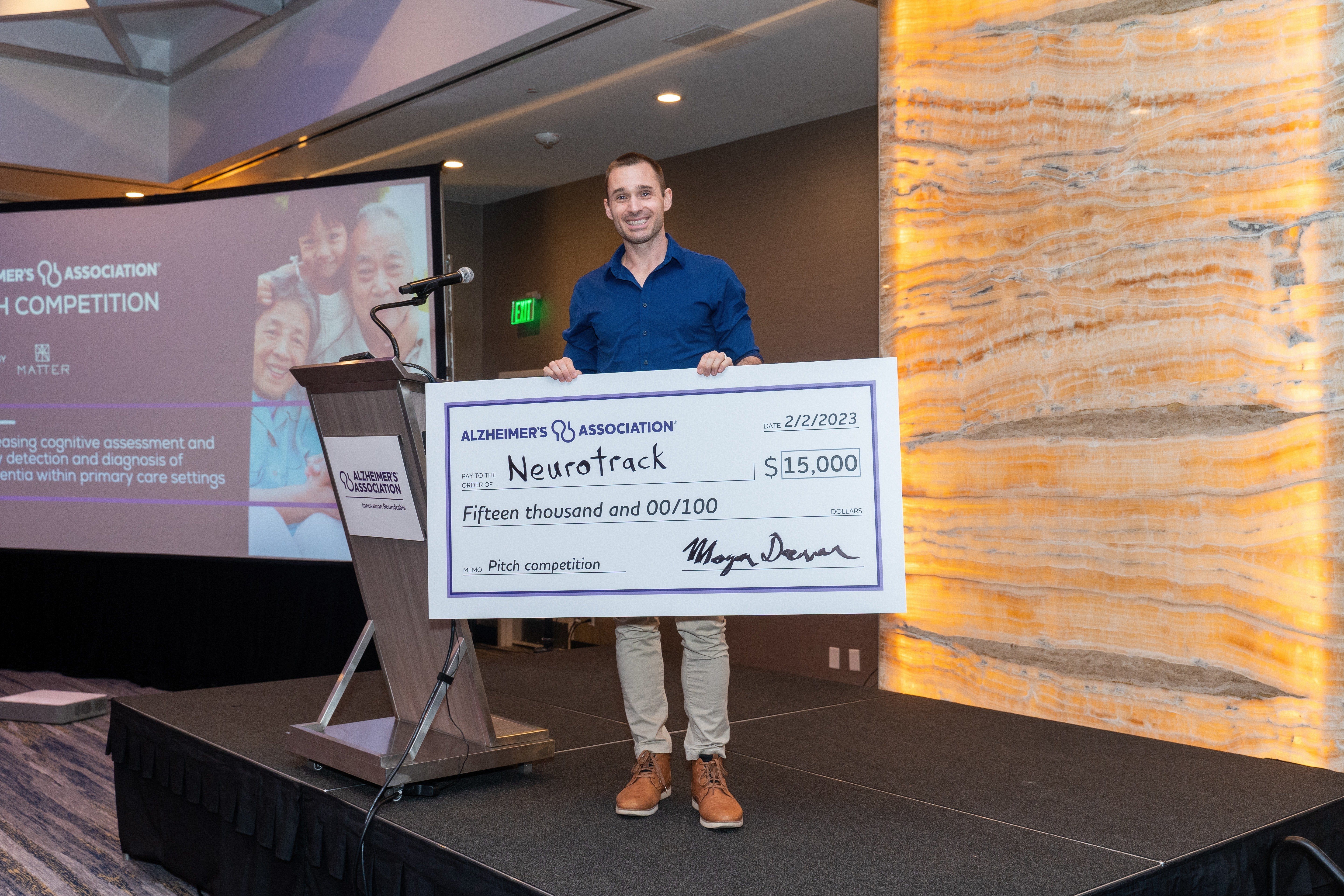 Neurotrack winner at 2023 Pitch competition