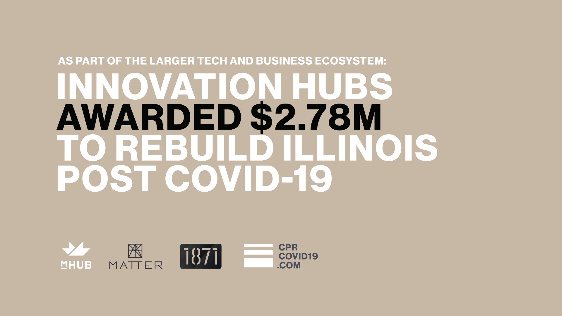 mHUB, MATTER and 1871 secure $2.78M federal grant to rebuild Illinois economy post-COVID-19 through tech and manufacturing innovation