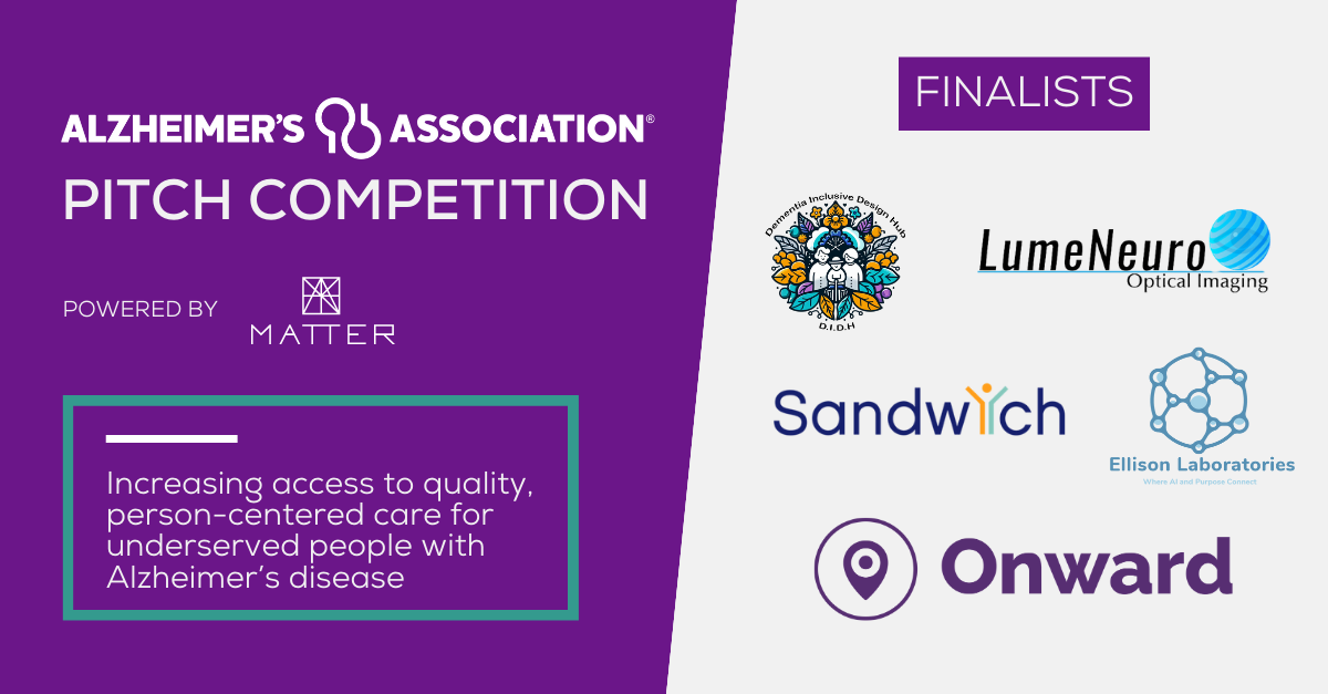 Alzheimer’s Association and MATTER select five finalists for second annual pitch competition