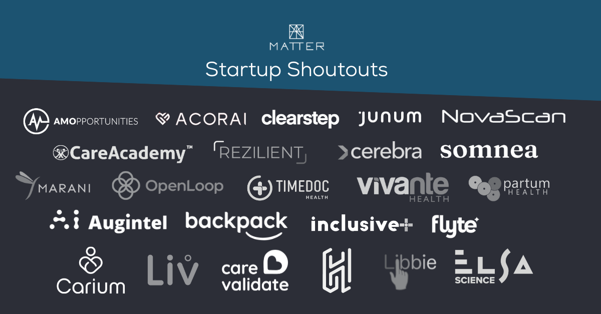 MATTER startup shoutouts: Fall 2023