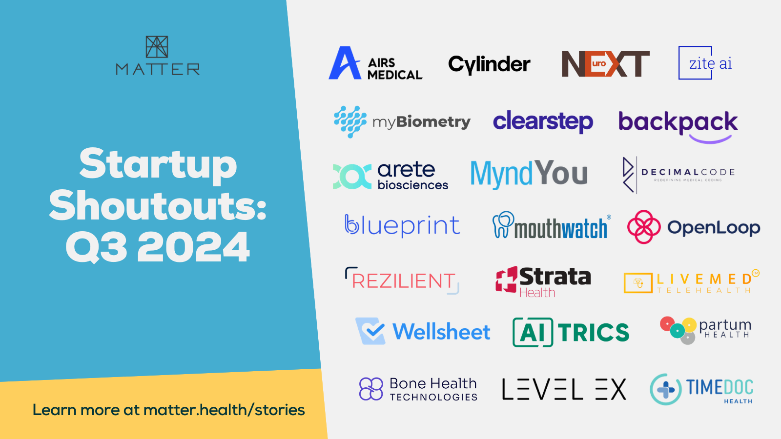 MATTER Startup Shoutouts: Fall 2024