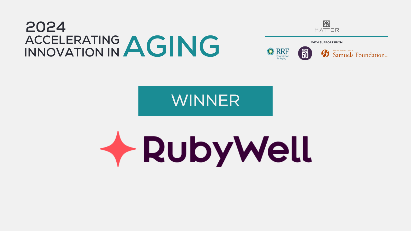 MATTER announces third annual Accelerating Innovation in Aging winner
