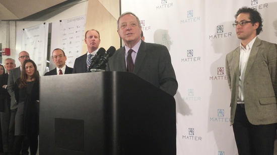 Sen. Dick Durbin at the opening of Matter