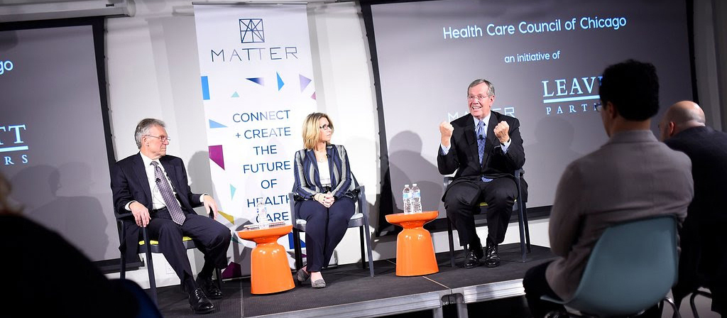 Senator Tom Daschle and Governor Mike Leavitt at MATTER