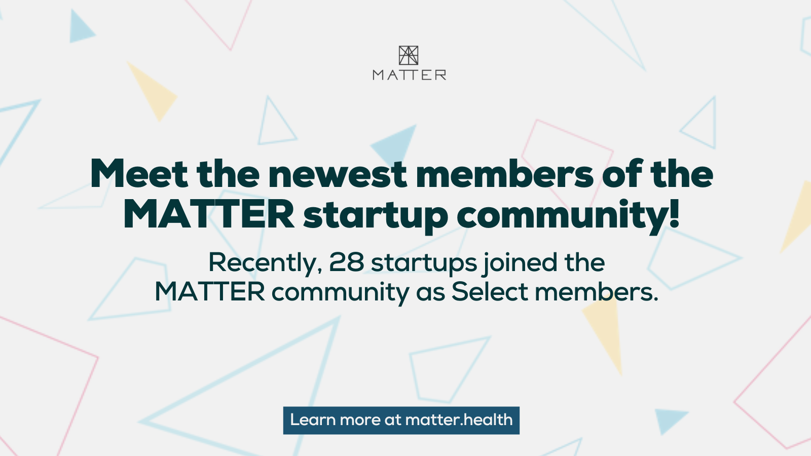 Fall 2024: Meet the newest members of the MATTER startup community