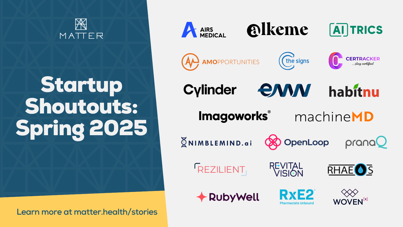 MATTER startup shoutouts: Spring 2025
